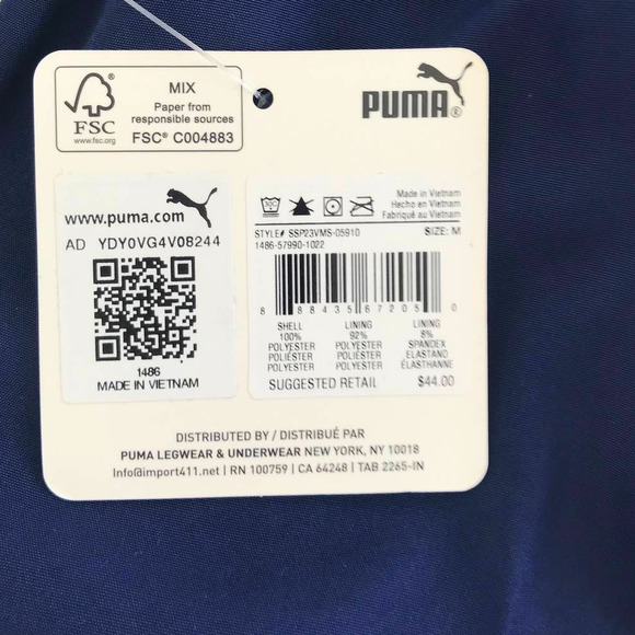 Puma Men's Essential Logo Swim Short Navy Medium - Picture 4 of 8